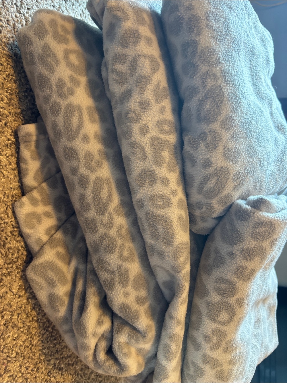 Cuddl Duds Plush Leopard-Print Sheet Set